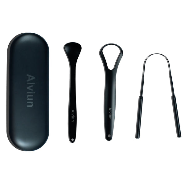 Tongue Cleaner Set, Matte Black