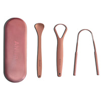 Tongue Cleaner Set, Rose Gold