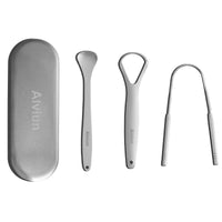Tongue Cleaner Set, Silver